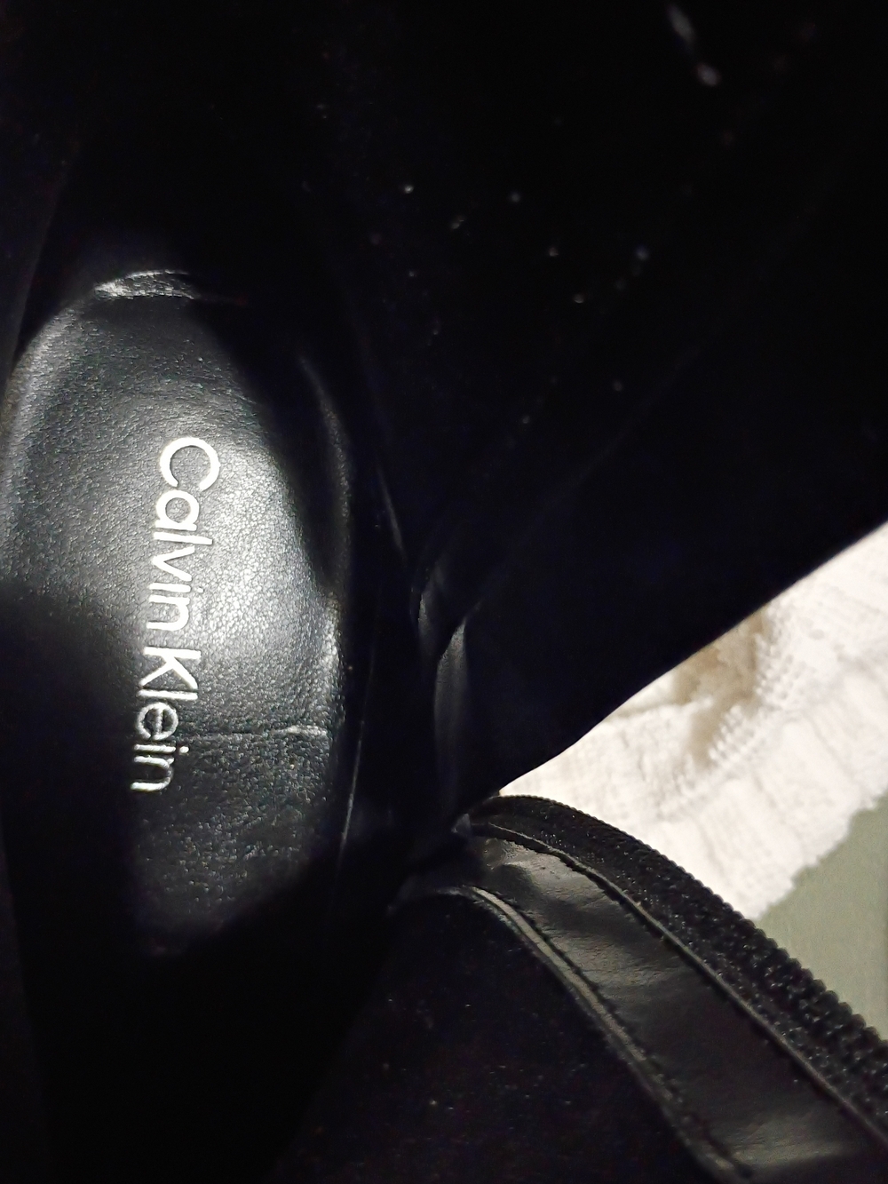 NWOB Calvin Klein Black suede Jasen 2 Buckle Strap Booties with Size 8.5 M - Picture 13 of 15